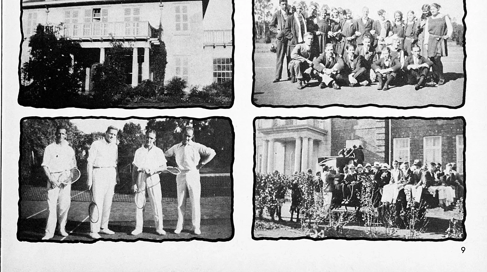 Vier ou foto's van die skool en sy leerlinge uit die vroeë jare